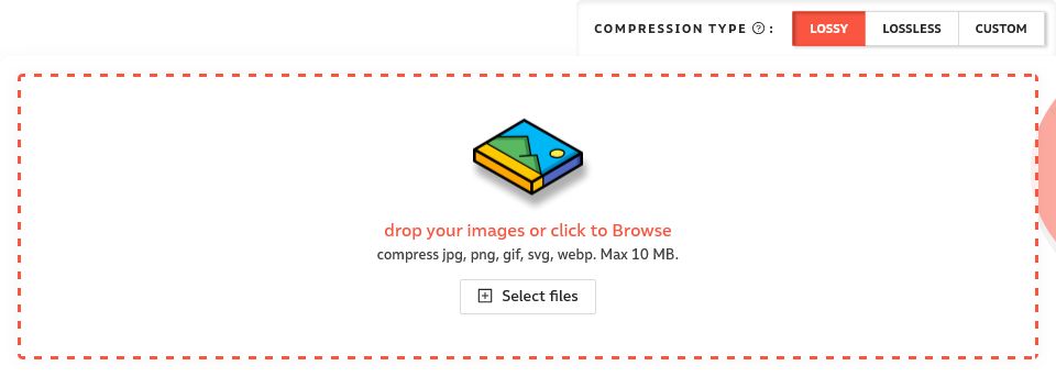 home page of compressor.io