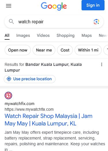 SEO Keyword Watch Repair